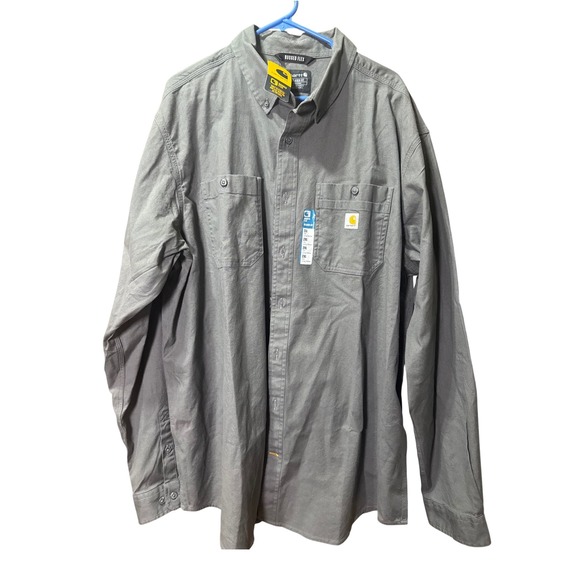 Carhartt Other - Gray‎ Carhartt Mens 2XL Tall Rugged Flex Relaxed Fit Button Up Top